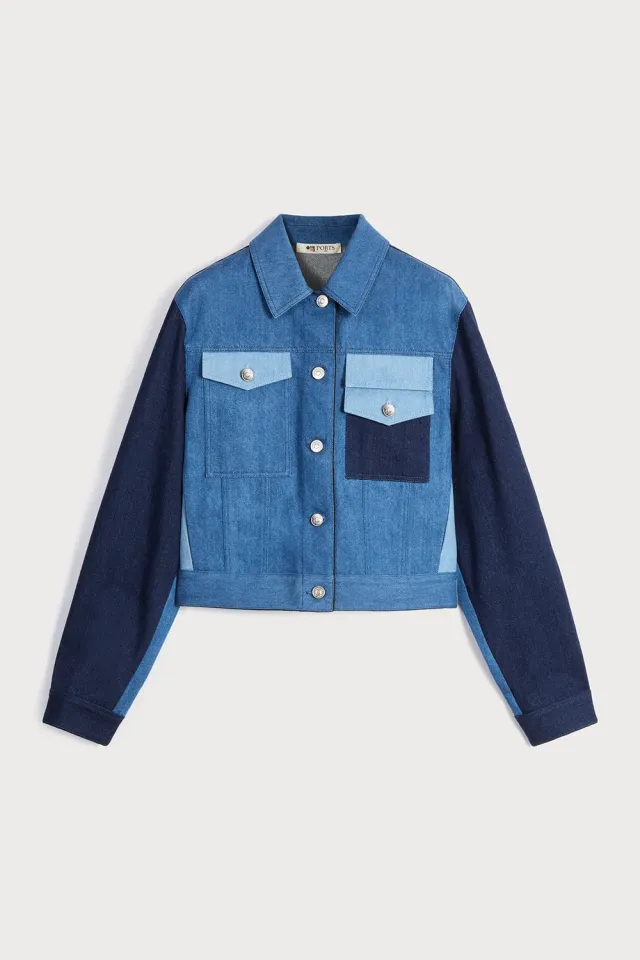 Ports 1961 Giacca Denim Tricolore blu mix