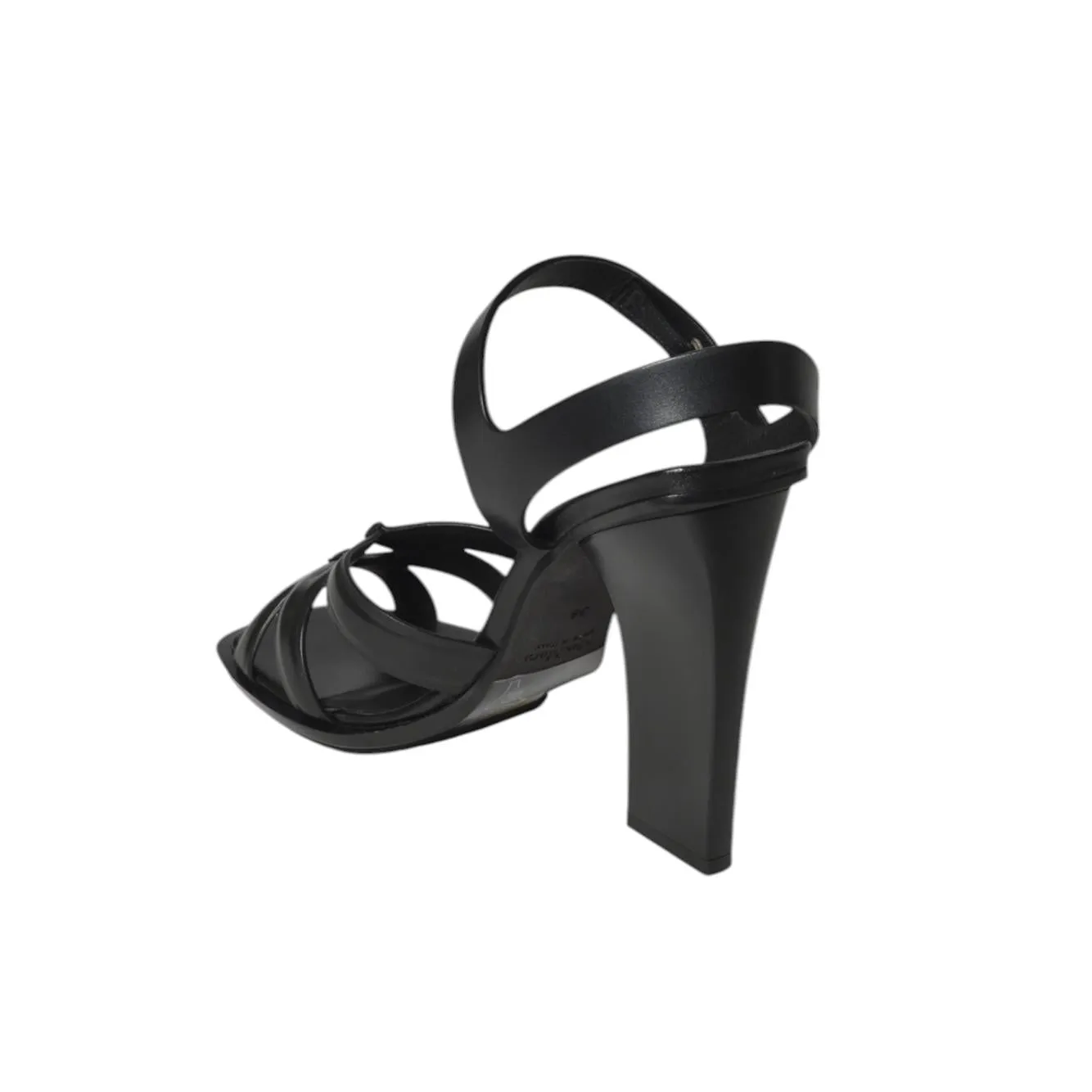 Max Mara Doublehig 2514521072600 sandali pelle nera tacco
