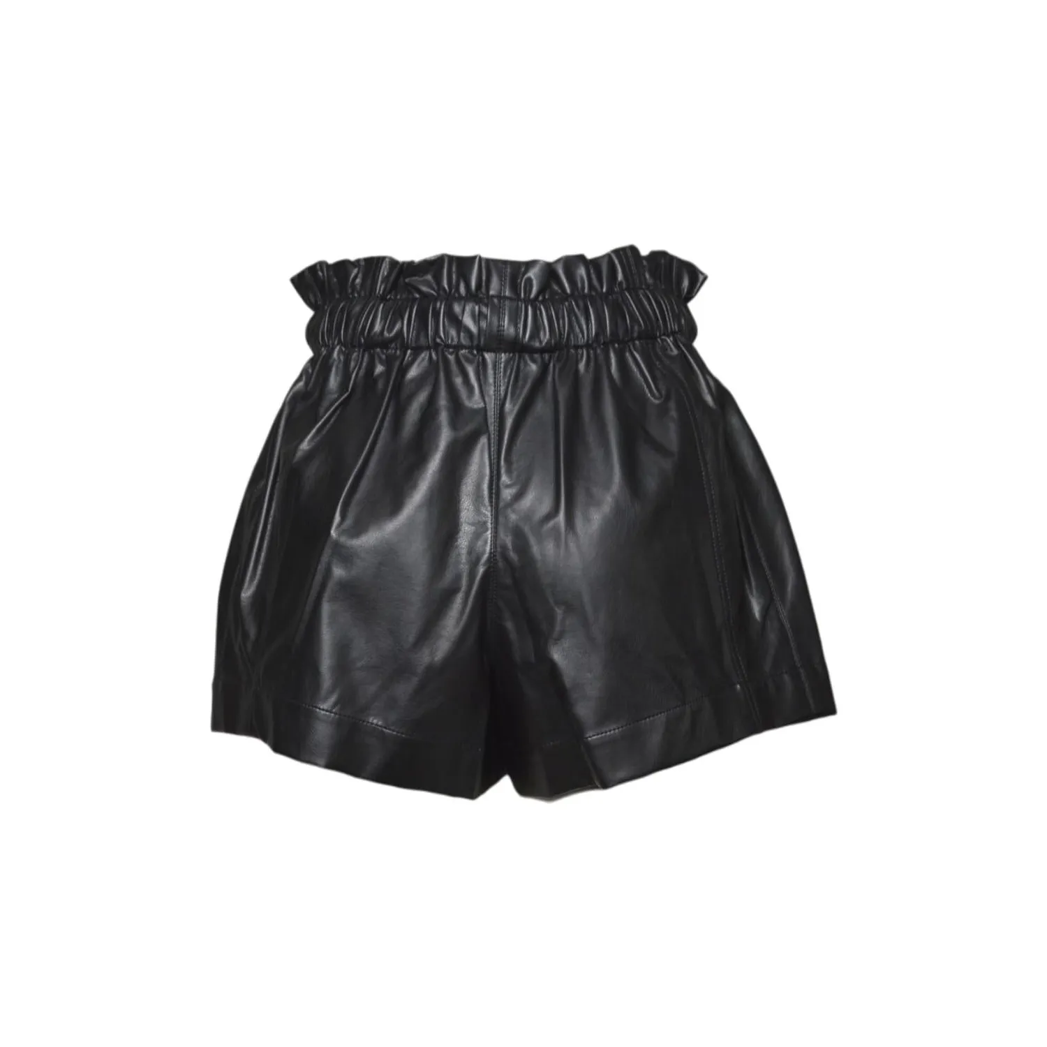 Marant Étoile Naline SH0271FAD1B03E shorts nero ecopelle