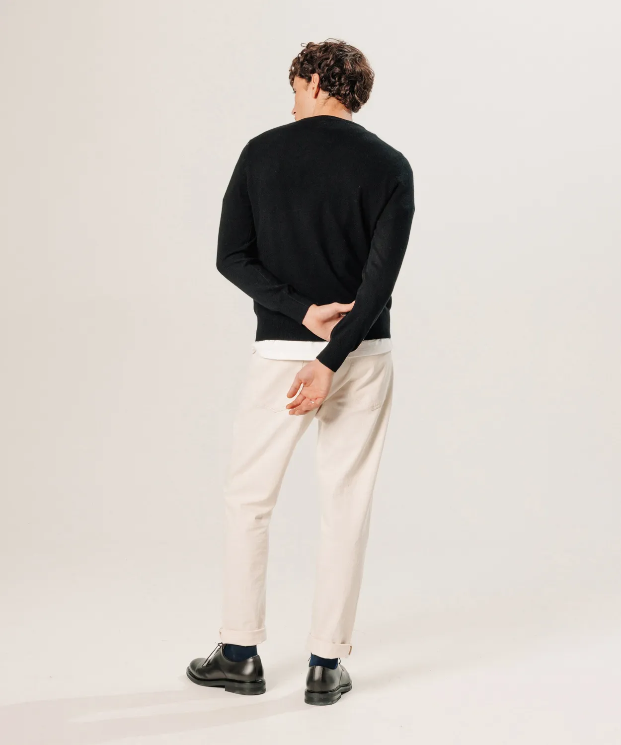 Rodier maglione girocollo cashmere uomo nero