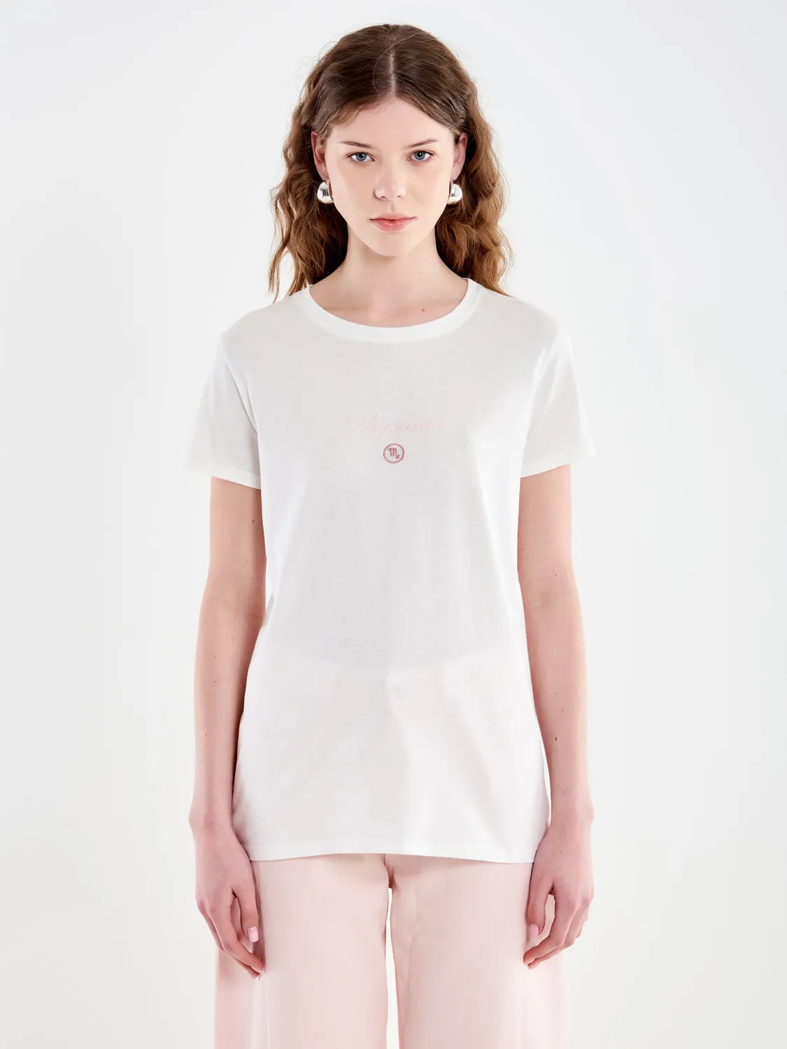 Vicolo T-Shirt Zodiaco Scorpione maglia bianca unica