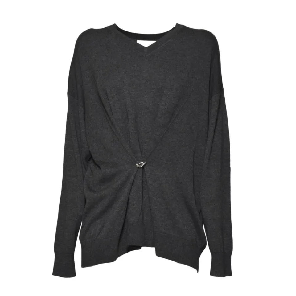 Isabel Marant Chiraz cardigan antracite viscosa lana 38