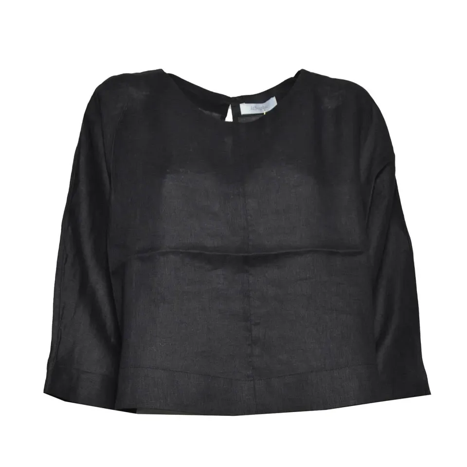 JcSophie L3116LENORA Blusa Nera Donna Taglie 36-42