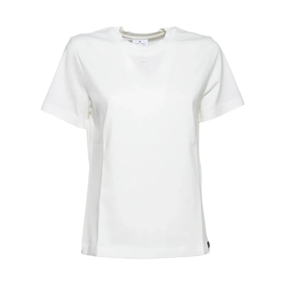 Courrèges 326JTS217JS0233 t-shirt donna bianca