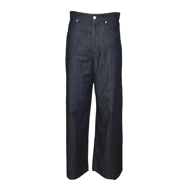 S Max Mara Lavinia jeans denim blu cotone kapok