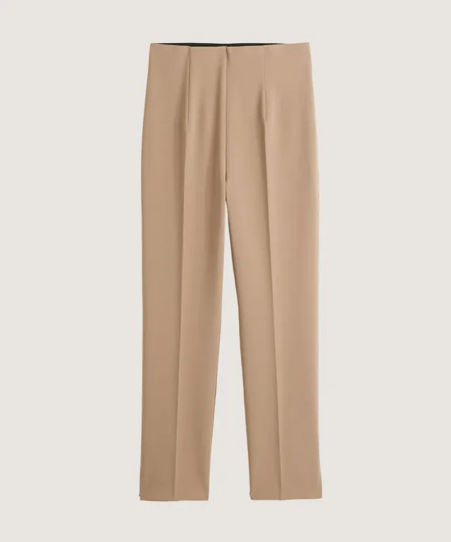 Rodier pantaloni sigaretta vita alta camel
