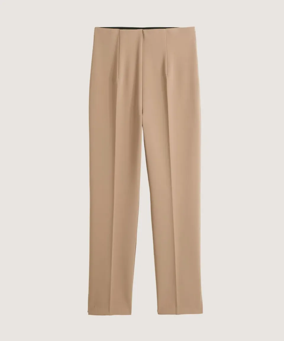 Rodier pantaloni sigaretta vita alta camel