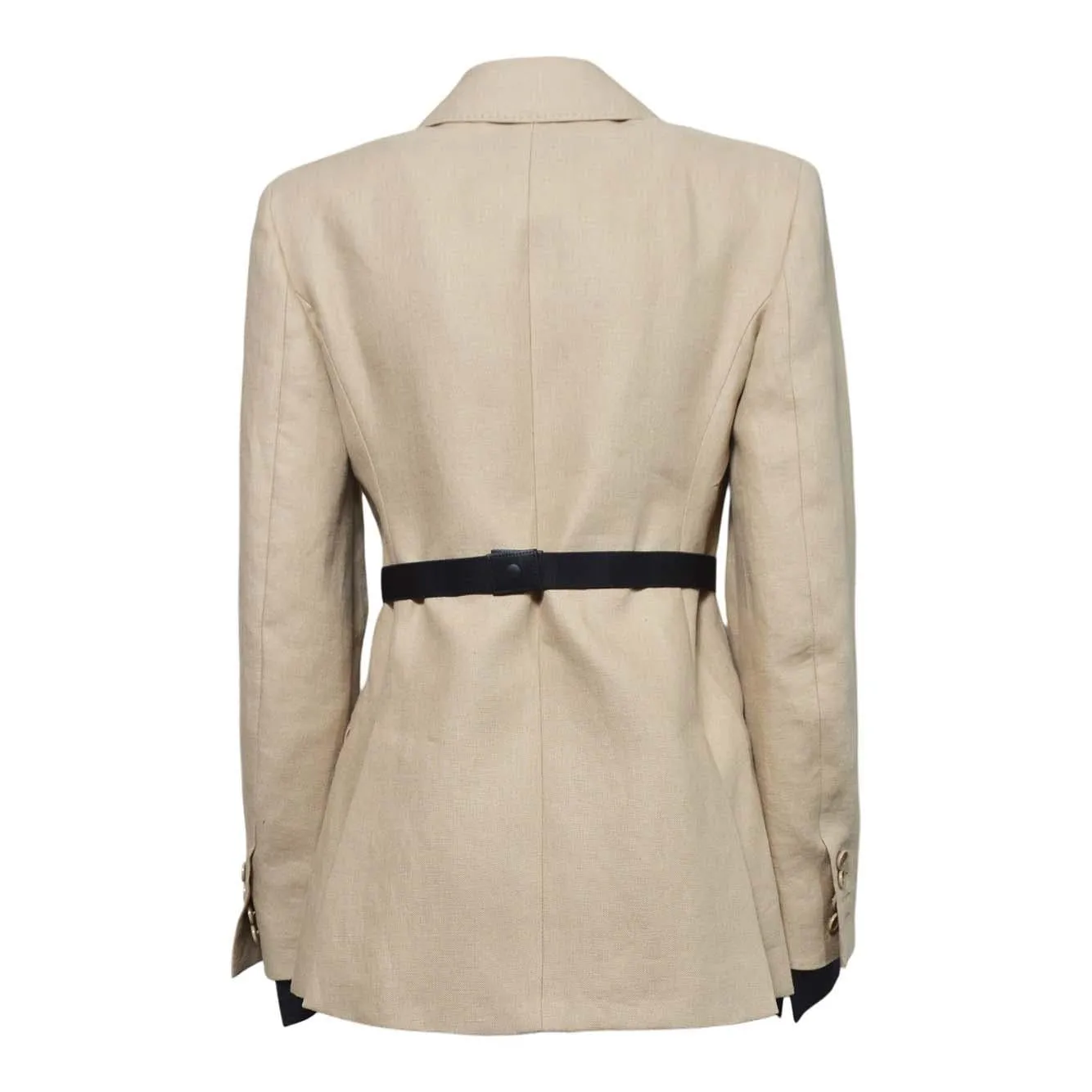Max Mara 2611041533600 giacca beige 100% lino