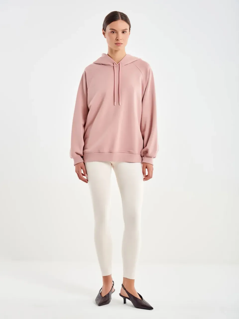 Vicolo Felpa Over con Cappuccio Blush Taglia Unica