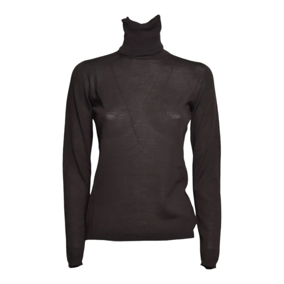 MaxMara cardigan donna marrone lana vergine