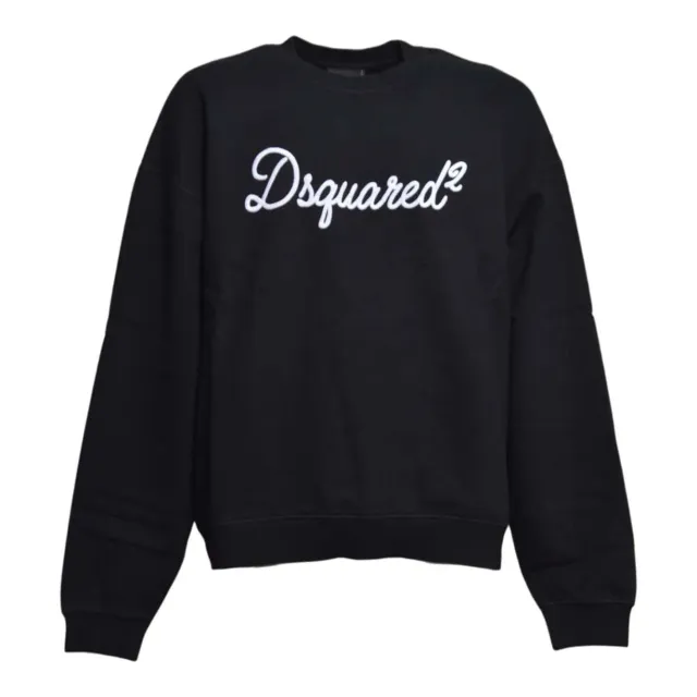 Dsquared2 D2 Signature S74GU0928D25029 felpa nera cotone