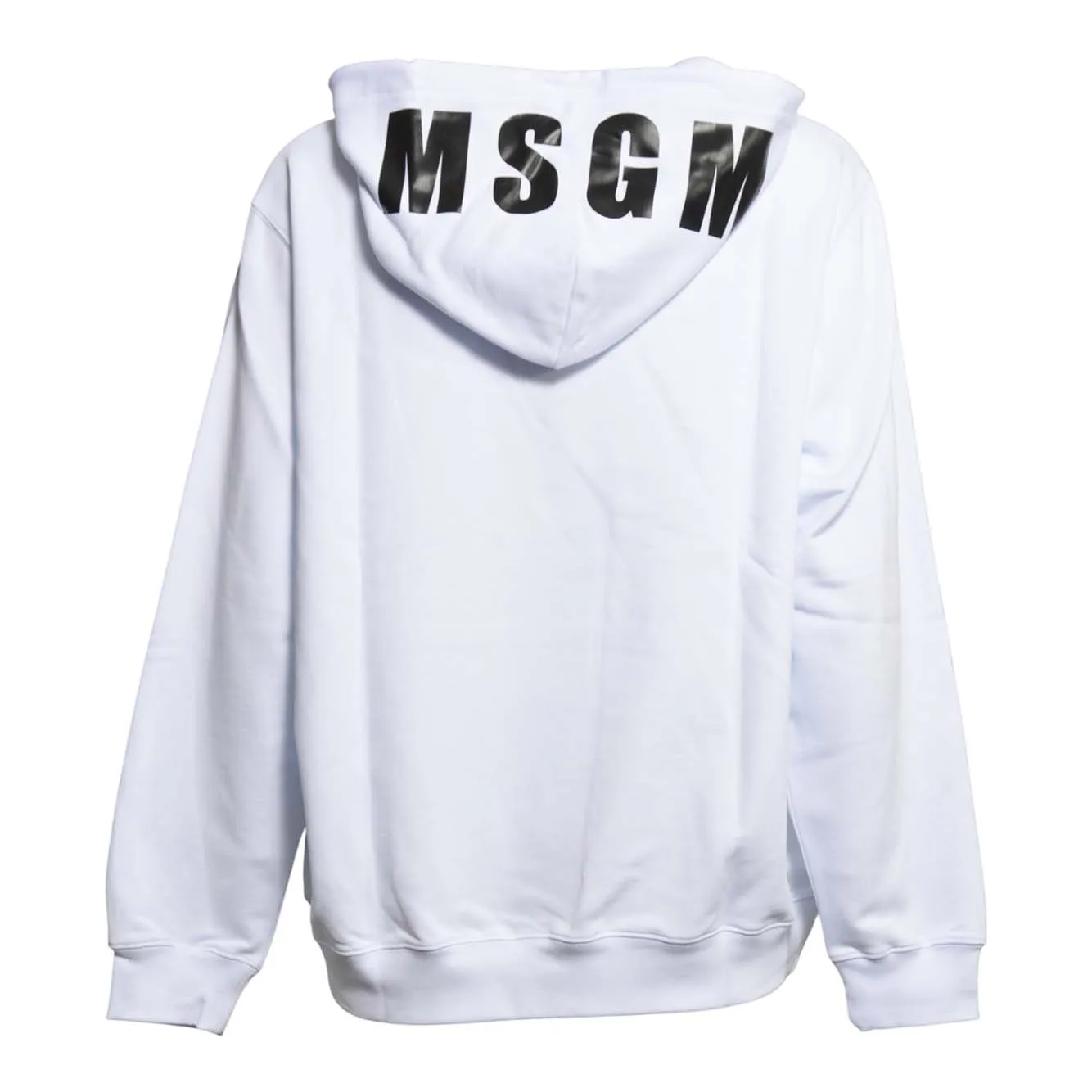 MSGM 2000MM535300000 felpa bianca cotone