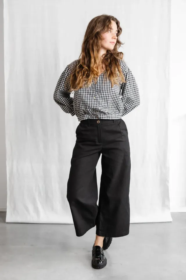 Jyoti Fair Works Hemani culotte cotone nere morbide