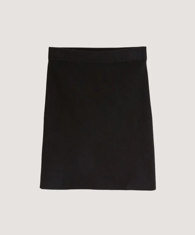 Rodier gonna corta in maglia nera sopra ginocchio