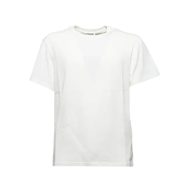 Jil Sander J47GC0153J20103 t-shirt donna panna in cotone