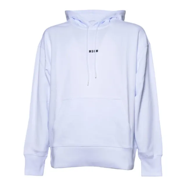 MSGM 2000MM509300000 felpa bianca cotone