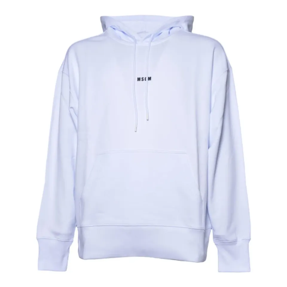 MSGM 2000MM509300000 felpa bianca cotone