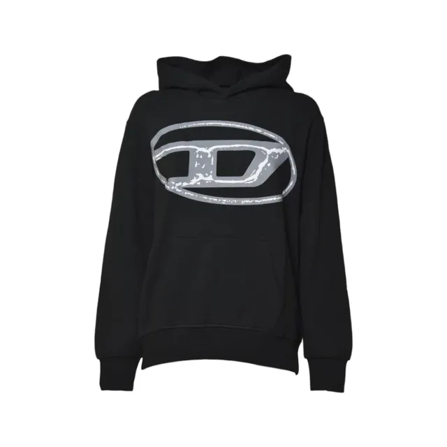 Diesel Junior J02487KYAQK Felpa Cappuccio Nera