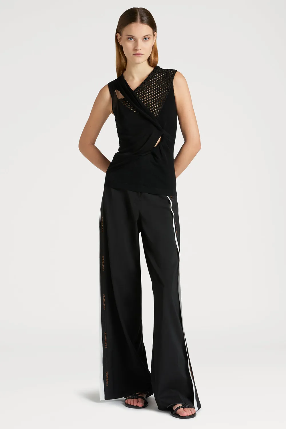 Ports 1961 Symbolizes Weaving Top nero maglia