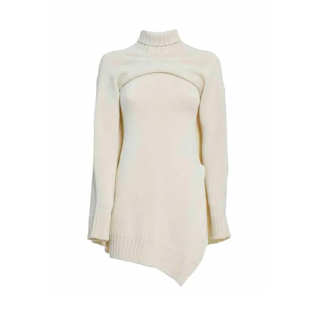 Jil Sander J02GP0141J14513 set maglia 2 pezzi beige lana
