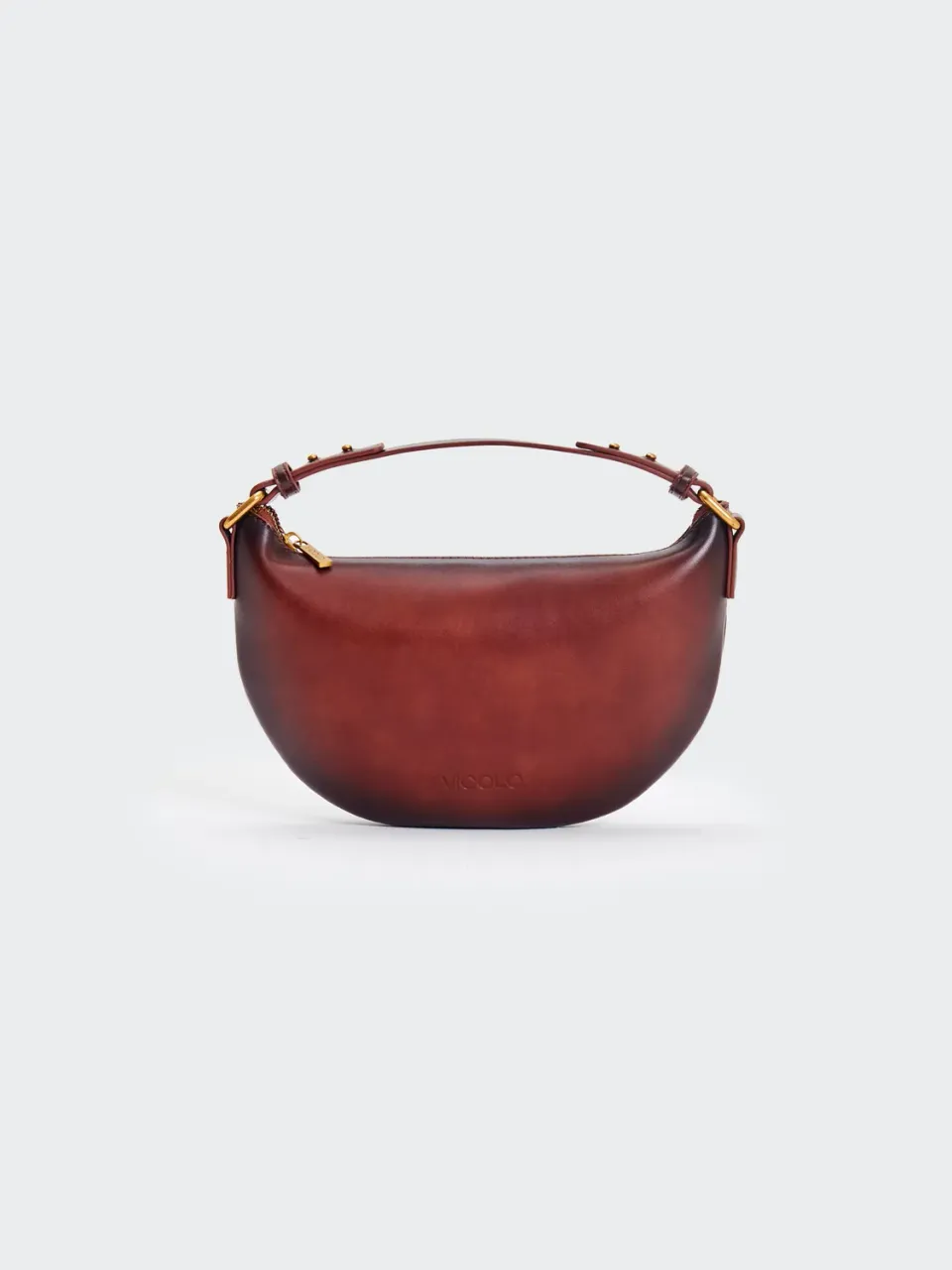 Vicolo Croissant borsa mano moro ecopelle