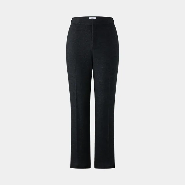 PORTS pantaloni eleganti gamba dritta GULL vita alta textured