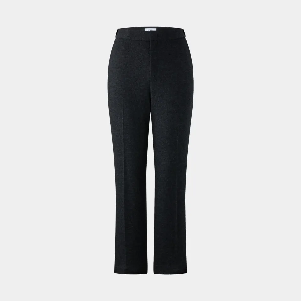 PORTS pantaloni eleganti gamba dritta GULL vita alta textured