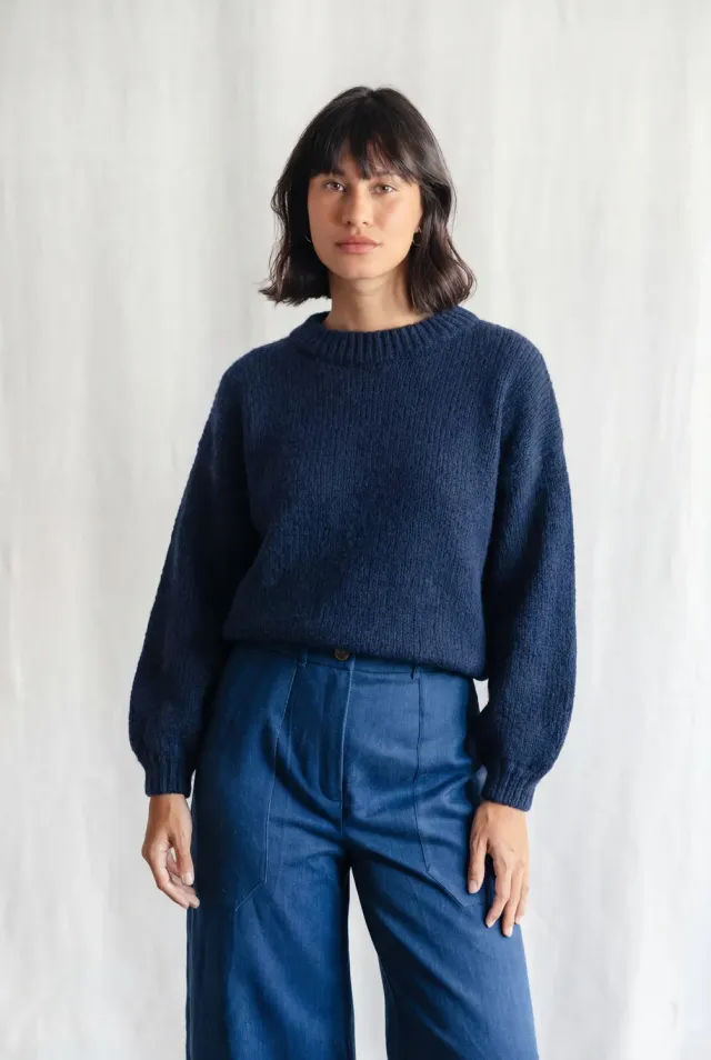 Jyoti Lupuna maglione baby alpaca blu navy