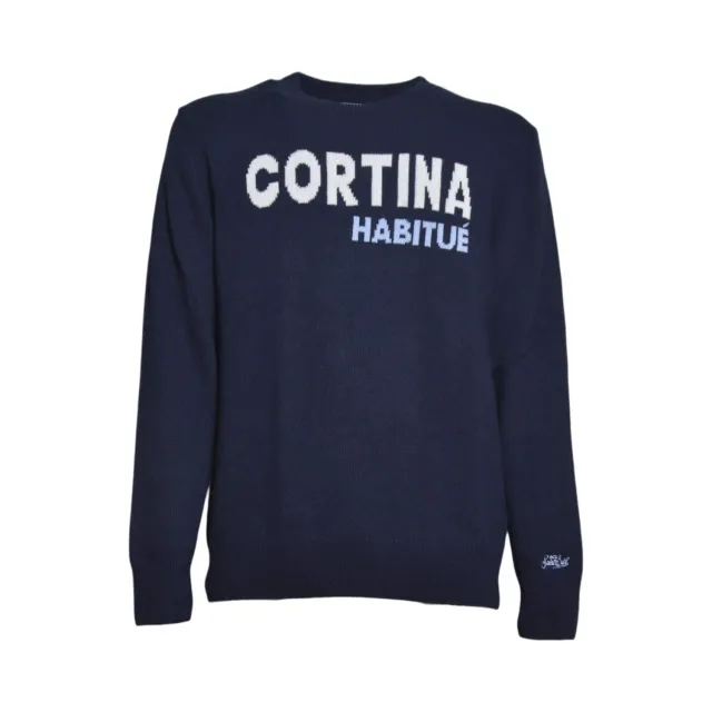 MC2 Saint Barth Heron HER0001 maglione girocollo blu M lana