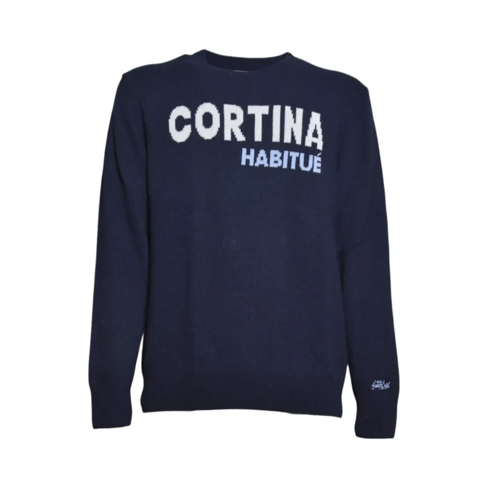 MC2 Saint Barth Heron HER0001 maglione girocollo blu M lana