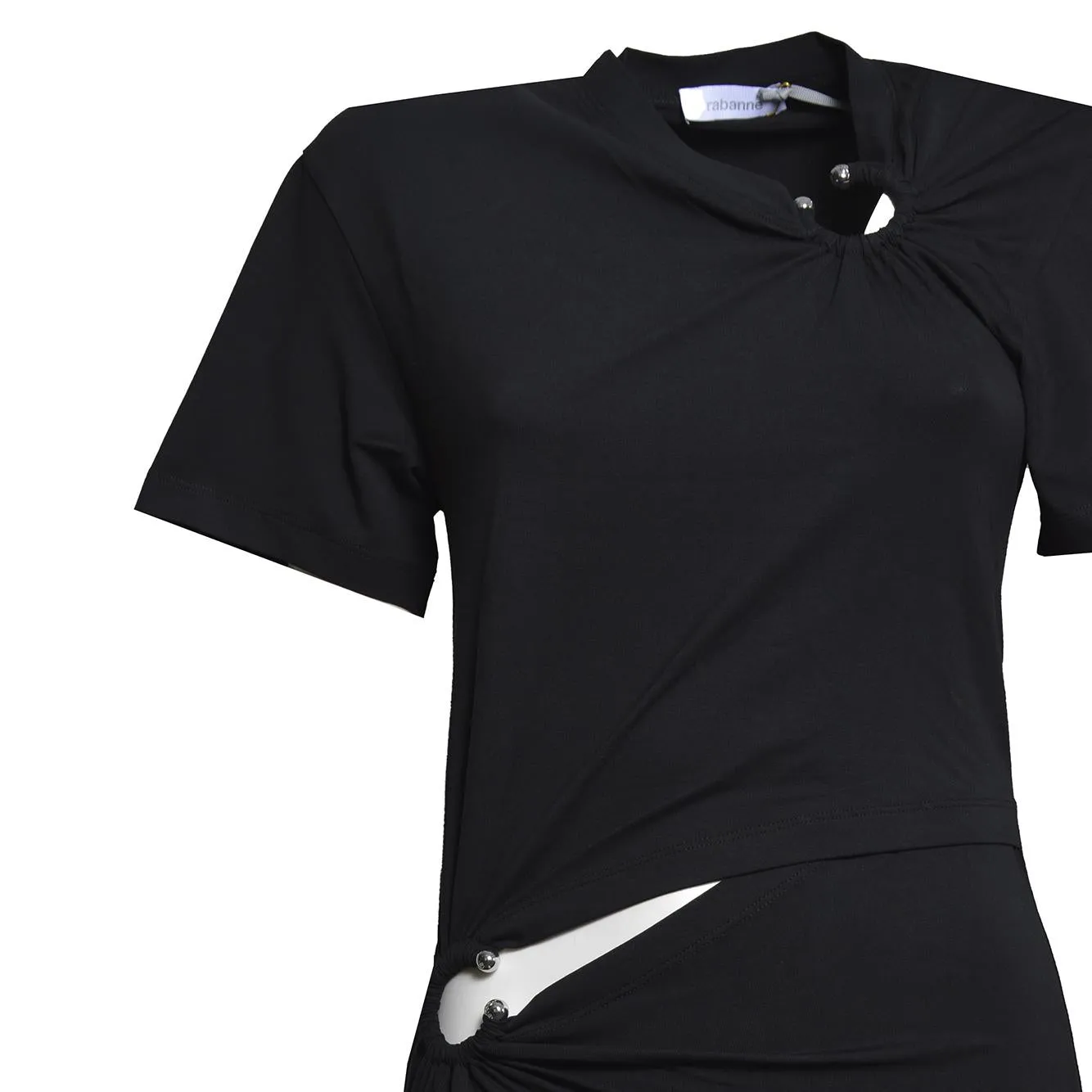 Rabanne 26PJRO243CO0555P001 vestito nero cotone