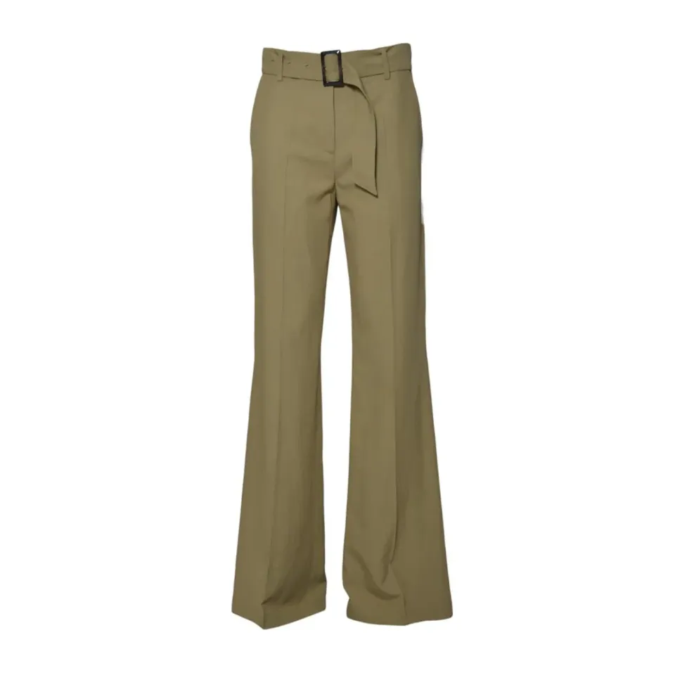 Room52 T723TRF03 pantalone Bianca beige viscosa lino
