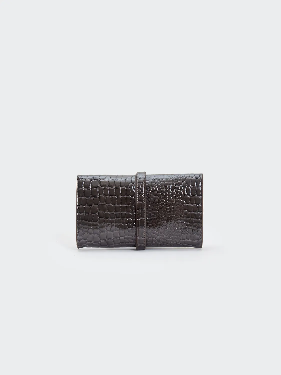 Vicolo Shibuya Belted pochette mini grigia catena