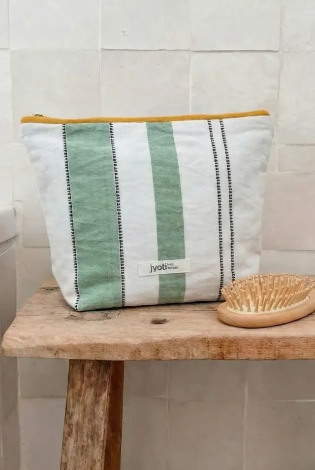 Jyoti Nahaana beauty case cotone fantasia verde