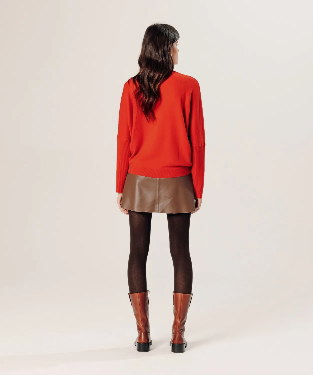 Rodier Maglione oversize V cashmere Arancione S