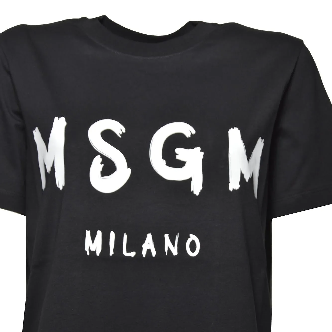 MSGM Pennellata 2000MDM510200002 t-shirt nero cotone