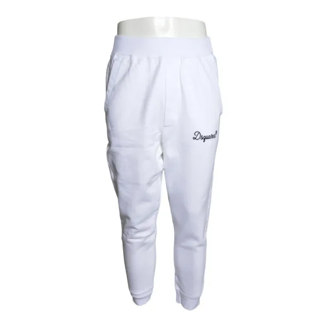 Dsquared2 S74KB1120D25029 pantalone tuta jersey bianco
