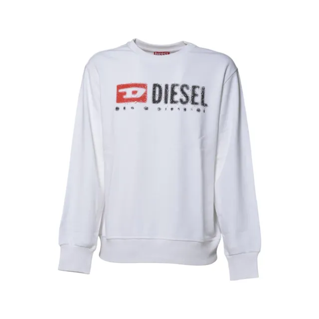 Diesel Junior Sdrops Over felpa bianca ragazzo