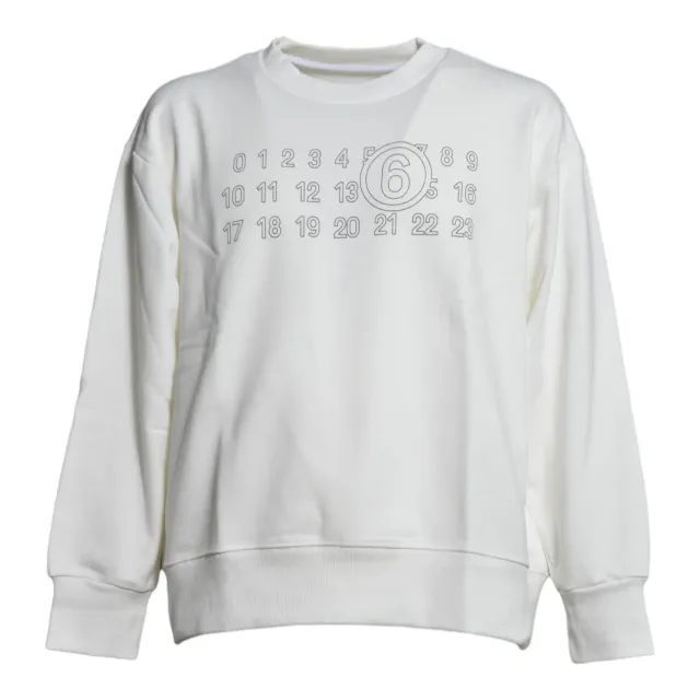 MM6 Maison Margiela M61116MM02X M6102 felpa panna