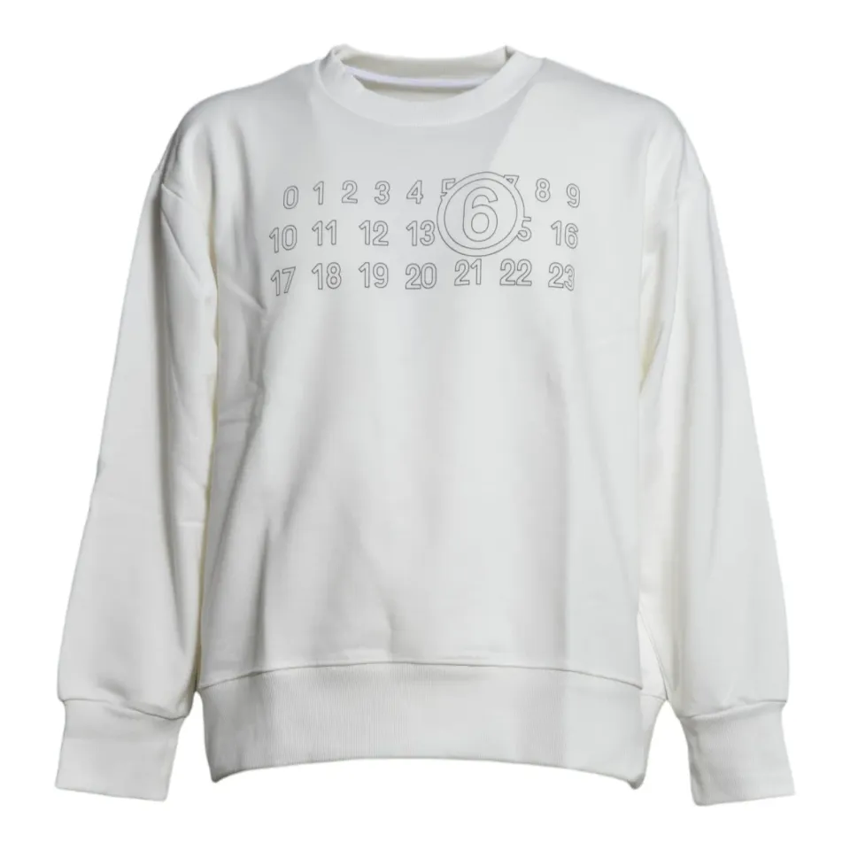 MM6 Maison Margiela M61116MM02X M6102 felpa panna