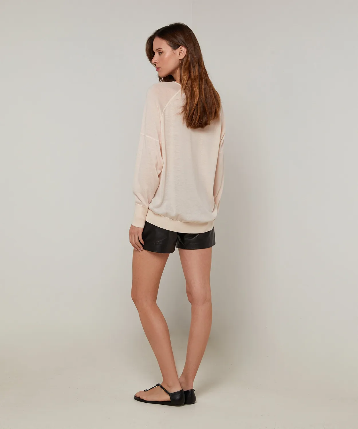 Rodier Maglione Oversize Scollo a V Beige Sedia