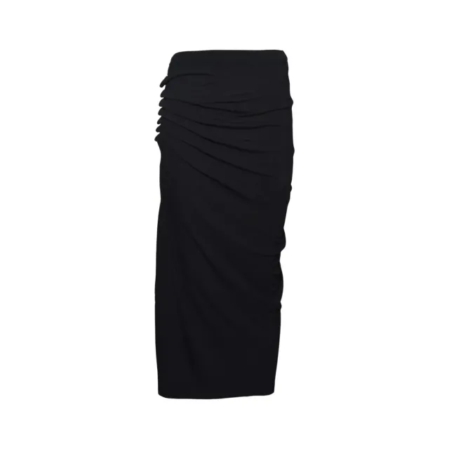 Rabanne 24AJJU515VI0386 gonna lunga nera viscosa