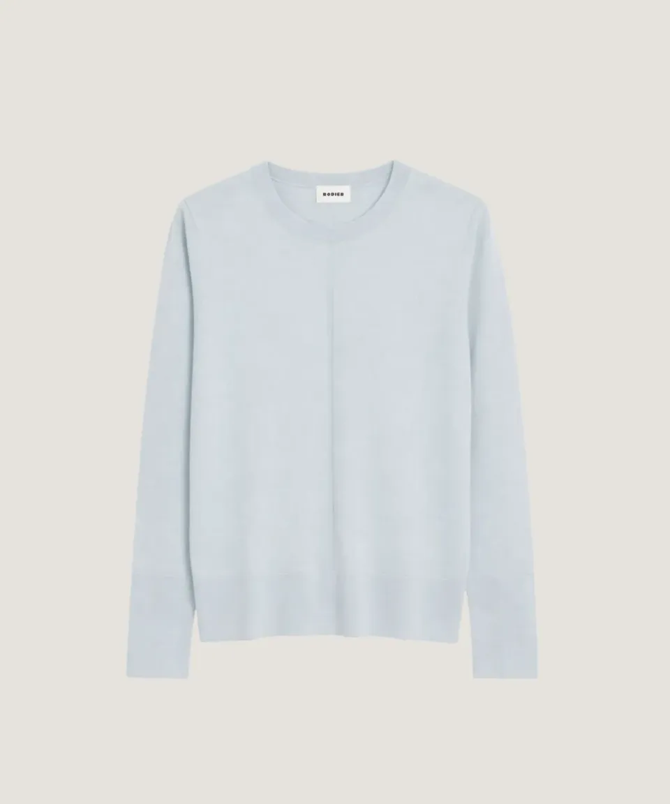 Rodier Maglione Girocollo Lana Merinos turchese 36-46