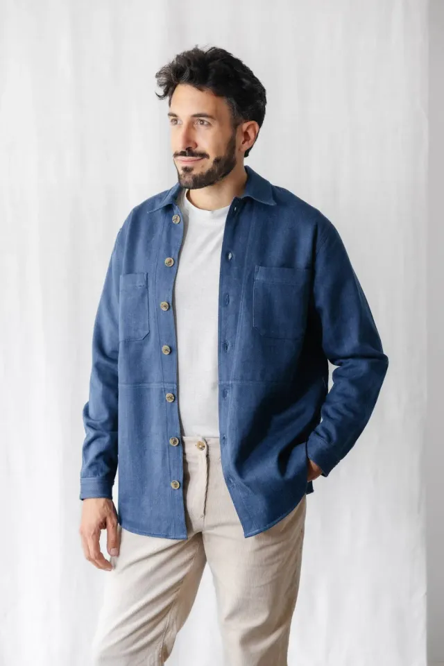 Jyoti Fair Works Kalagi Denim camicia giacca denim cotone