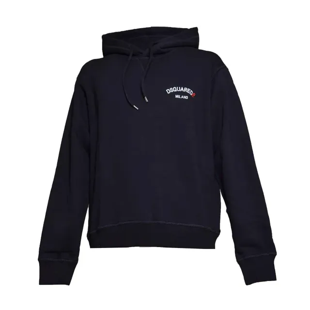 Dsquared2 S74GU0830S25516 felpa uomo nera cappuccio cotone