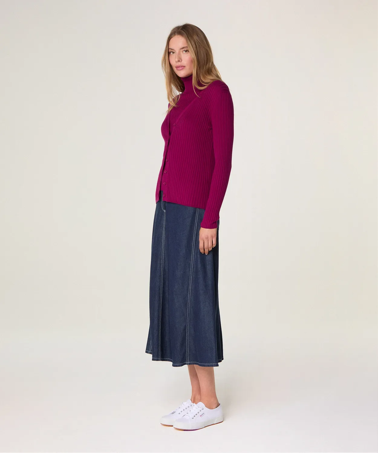 Rodier Twin-Set Dolcevita Seta Lie De Vin Cardigan