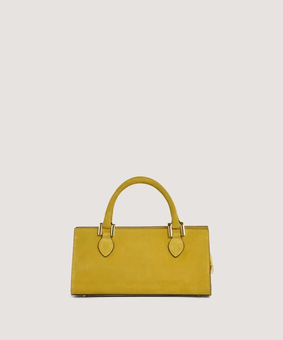 Rodier Violette borsa baguette ocra pelle scamosciata