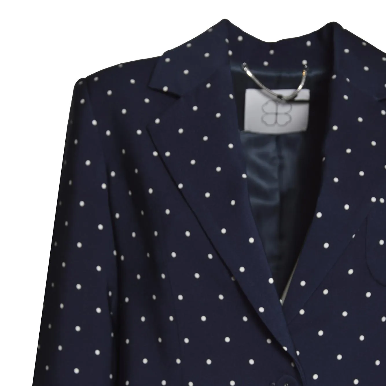 Room52 Flora T565TRF96 giacca donna blu pois viscosa