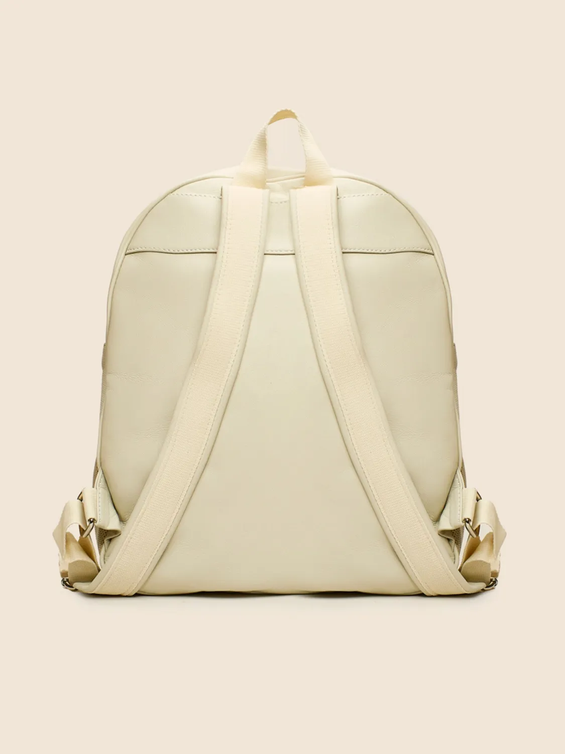 Paul Taylor zaino vitello traforato beige logo frontale