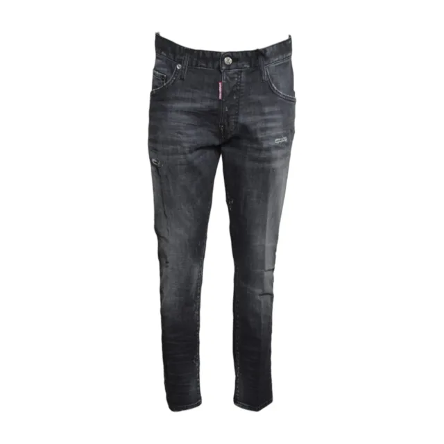Dsquared2 Skater S74LB1983 jeans nero uomo elasticizzato